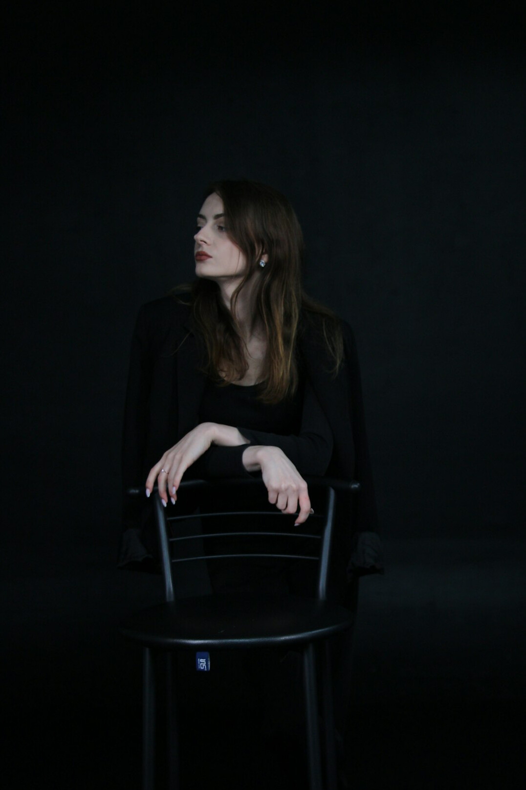 Studio portrait of a woman broadcast director